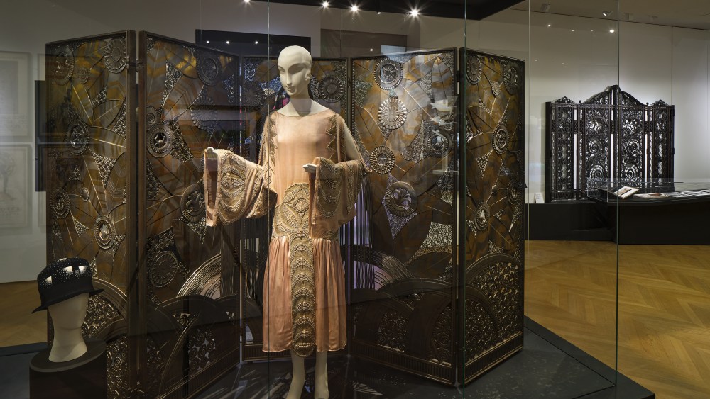 A dress by Jeanne Lanvin at the “1925–2025: One Hundred Years of Art Deco" exhibition at the Musée des Arts Décoratifs in Paris