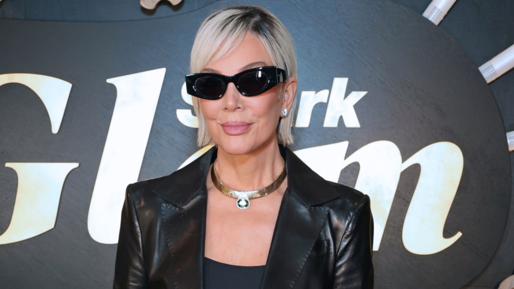 Kris Jenner at a Shark Beauty event.