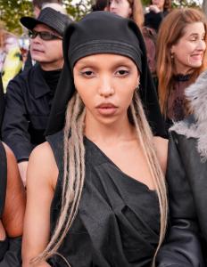 FKA twigs at the Rick Owens fashion show as part of Spring/Summer 2026 Paris Fashion Week on October 02, 2025 in Paris, France.