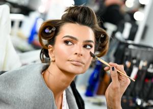 Emily Ratajkowski at the 2025 Victoria’s Secret Fashion Show held at Steiner Studios on October 15, 2025 in New York, New York.