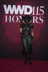 Laverne Cox at the WWD Honors held at Cipriani South Street on October 28, 2025 in New York, New York.