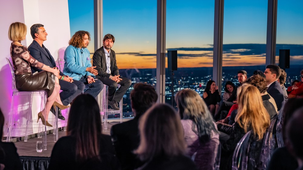 Panelists at Italian perfumery event in One World Trade Center.