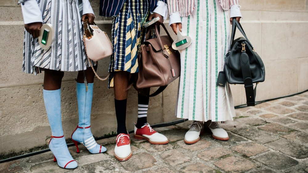 Backstage at the Thom Browne fashion show as part of Spring/Summer 2026 Paris Fashion Week on October 06, 2025 in Paris, France.