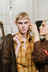 Backstage at Acne Studios Spring 2026 Ready-to-Wear Collection at Paris Fashion Week