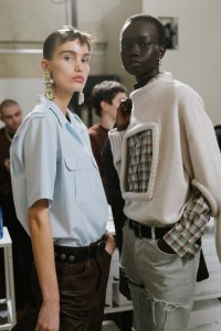 Backstage at Acne Studios Spring 2026 Ready-to-Wear Collection at Paris Fashion Week
