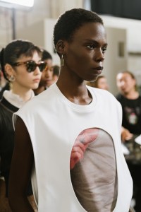 Backstage at Acne Studios Spring 2026 Ready-to-Wear Collection at Paris Fashion Week