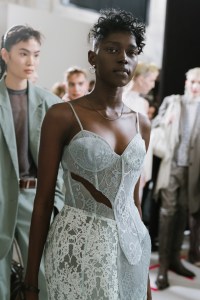 Backstage at Acne Studios Spring 2026 Ready-to-Wear Collection at Paris Fashion Week