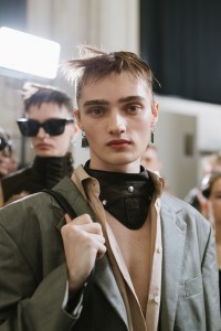 Backstage at Acne Studios Spring 2026 Ready-to-Wear Collection at Paris Fashion Week