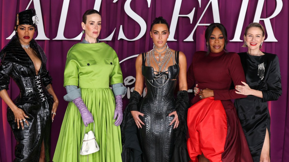 The cast of 'All's Fair' at the London premiere.