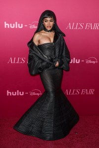 Teyana Taylor at the “All’s Fair” Los Angeles series premiere held at DGA Theater on October 16, 2025 in Los Angeles, California.