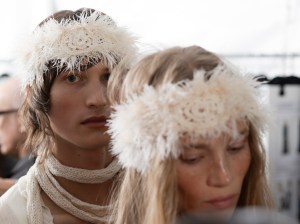 Backstage at Ann Demeuleester Spring 2026 Ready-to-Wear Collection at Paris Fashion Week