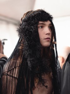 Backstage at Ann Demeuleester Spring 2026 Ready-to-Wear Collection at Paris Fashion Week