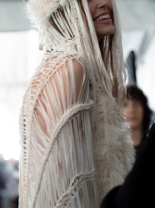 Backstage at Ann Demeuleester Spring 2026 Ready-to-Wear Collection at Paris Fashion Week