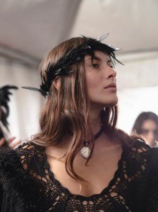 Backstage at Ann Demeuleester Spring 2026 Ready-to-Wear Collection at Paris Fashion Week