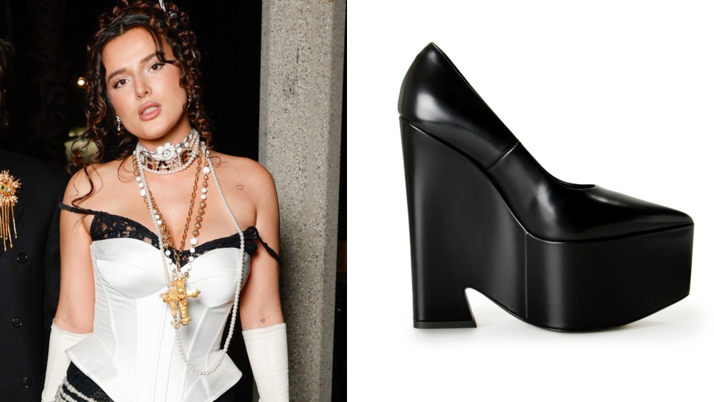Bella Thorne celebrates her birthday at The Fleur Room in Versace heels.