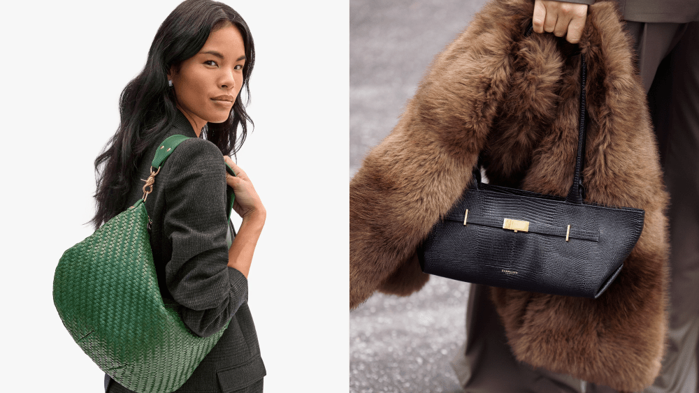 green shoulder bag with chain straps 