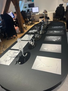 The models and sketches that would serve as guides for the workshop in crafting the pieces for the 'Impemance' collection.