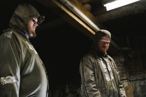 BUGONIA, from left: Aidan Delbis, Jesse Plemons, 2025. ph: Atsushi Nishijima /©Focus Features /Courtesy Everett Collection