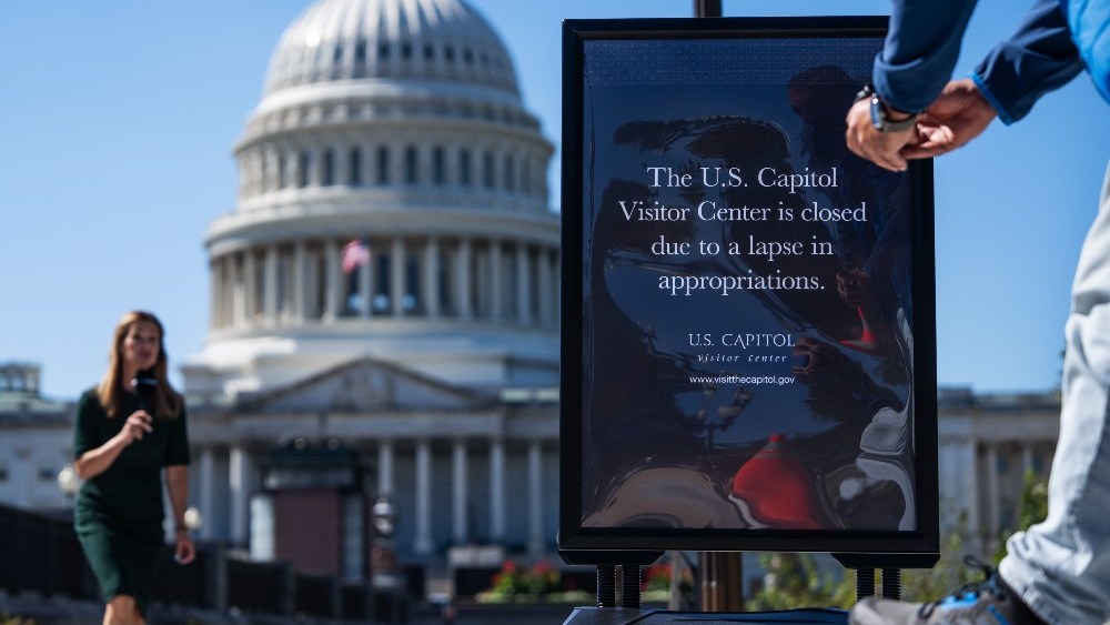 The U.S. Capitol Visitor Center closed due to the government shutdown on Oct. 1.