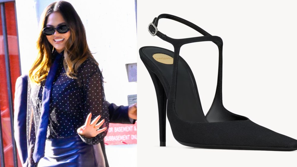 Chrissy Teigen is seen on Monday in New York City, saint laurent shoes