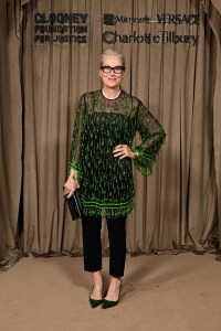 LONDON, ENGLAND - OCTOBER 03: Meryl Streep attends the Clooney Foundation for Justice's The Albies at the Natural History Museum on October 03, 2025 in London, England.  (Photo by Jeff Spicer/Getty Images for The Clooney Foundation For Justice )