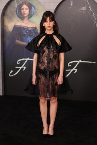 Mia Goth at Netflix's "Frankenstein" Los Angeles premiere held at the Academy Museum of Motion Pictures on October 06, 2025 in Los Angeles, California.