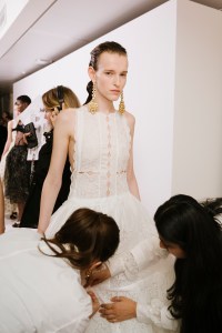 Backstage at Giambattista Valli Spring 2026 Ready-to-Wear Collection at Paris Fashion Week