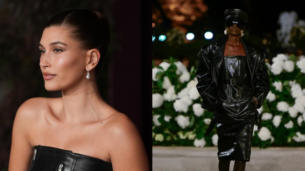 Hailey Bieber wears a look from Saint Laurent's spring 2026 ready-to-wear collection at the WSJ Magazine 2025 Innovator Awards on Oct. 29, 2025 in New York City.