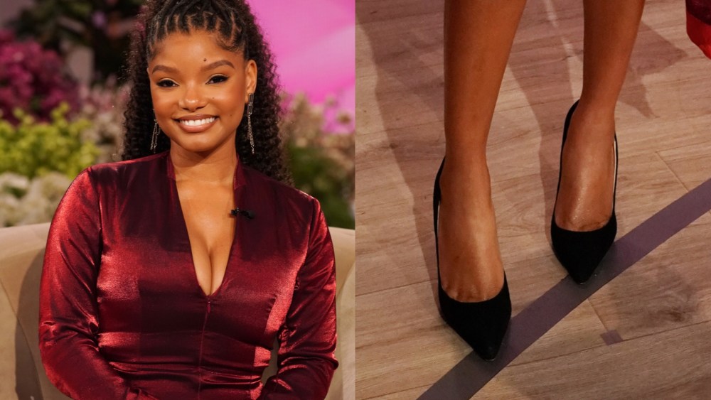 Halle Bailey's shoes on "The Jennifer Hudson Show."