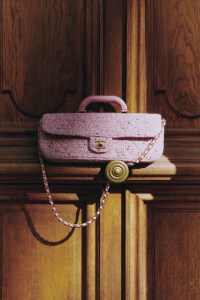 Chanel tweed and metal bag.