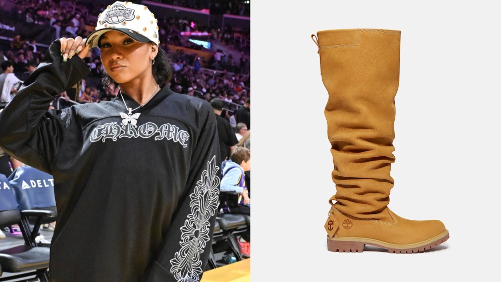 Jordan Chiles attends a basketball game between the Los Angeles Lakers and the Golden State Warriors at Crypto.com Arena on Sunday in Los Angeles, California.