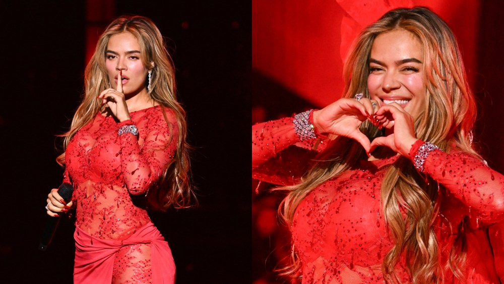 Karol G at the Victoria's Secret Fashion Show 2025 runway on Oct. 15, 2025, in New York.