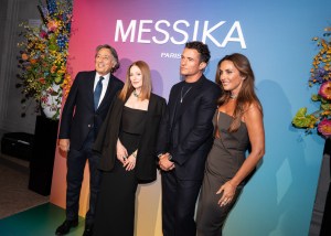 Andre Messika, Julianne Moore, Orlando Bloom and Valerie Messika
