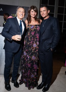 Andre Messika, Helena Christensen and Orlando Bloom