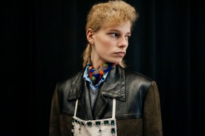 Backstage at Miu Miu Spring 2026 Ready-to-Wear Collection at Paris Fashion Week