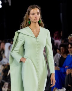 A look from Mona Alshebil Spring 2026 at Riyadh Fashion Week.