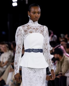 A look from Mona Alshebil Spring 2026 at Riyadh Fashion Week.