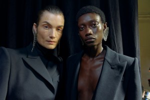 Backstage at Mugler Spring 2026 Ready-to-Wear Collection at Paris Fashion Week