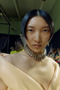 Backstage at Mugler Spring 2026 Ready-to-Wear Collection at Paris Fashion Week