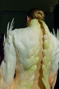 Backstage at Mugler Spring 2026 Ready-to-Wear Collection at Paris Fashion Week