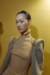 Backstage at Mugler Spring 2026 Ready-to-Wear Collection at Paris Fashion Week