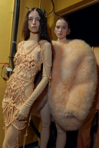 Backstage at Mugler Spring 2026 Ready-to-Wear Collection at Paris Fashion Week