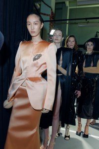Backstage at Mugler Spring 2026 Ready-to-Wear Collection at Paris Fashion Week