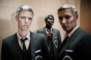Backstage at Thom Browne Spring 2026 Ready-to-Wear Collection at Paris Fashion Week