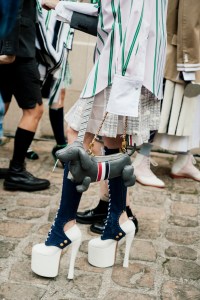 Backstage at Thom Browne Spring 2026 Ready-to-Wear Collection at Paris Fashion Week