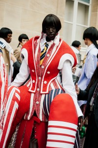 Backstage at Thom Browne Spring 2026 Ready-to-Wear Collection at Paris Fashion Week