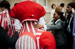 Backstage at Thom Browne Spring 2026 Ready-to-Wear Collection at Paris Fashion Week