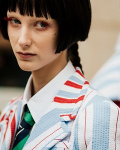 Backstage at Thom Browne Spring 2026 Ready-to-Wear Collection at Paris Fashion Week