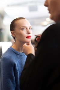 Backstage at Tom Ford Spring 2026 Ready-to-Wear Collection at Paris Fashion Week