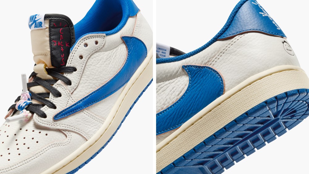 Travis Scott Fragment Air Jordan 1 Low Military Blue